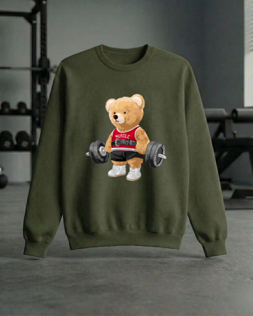 EXERCISE BEAR GYM SWEATSHIRT