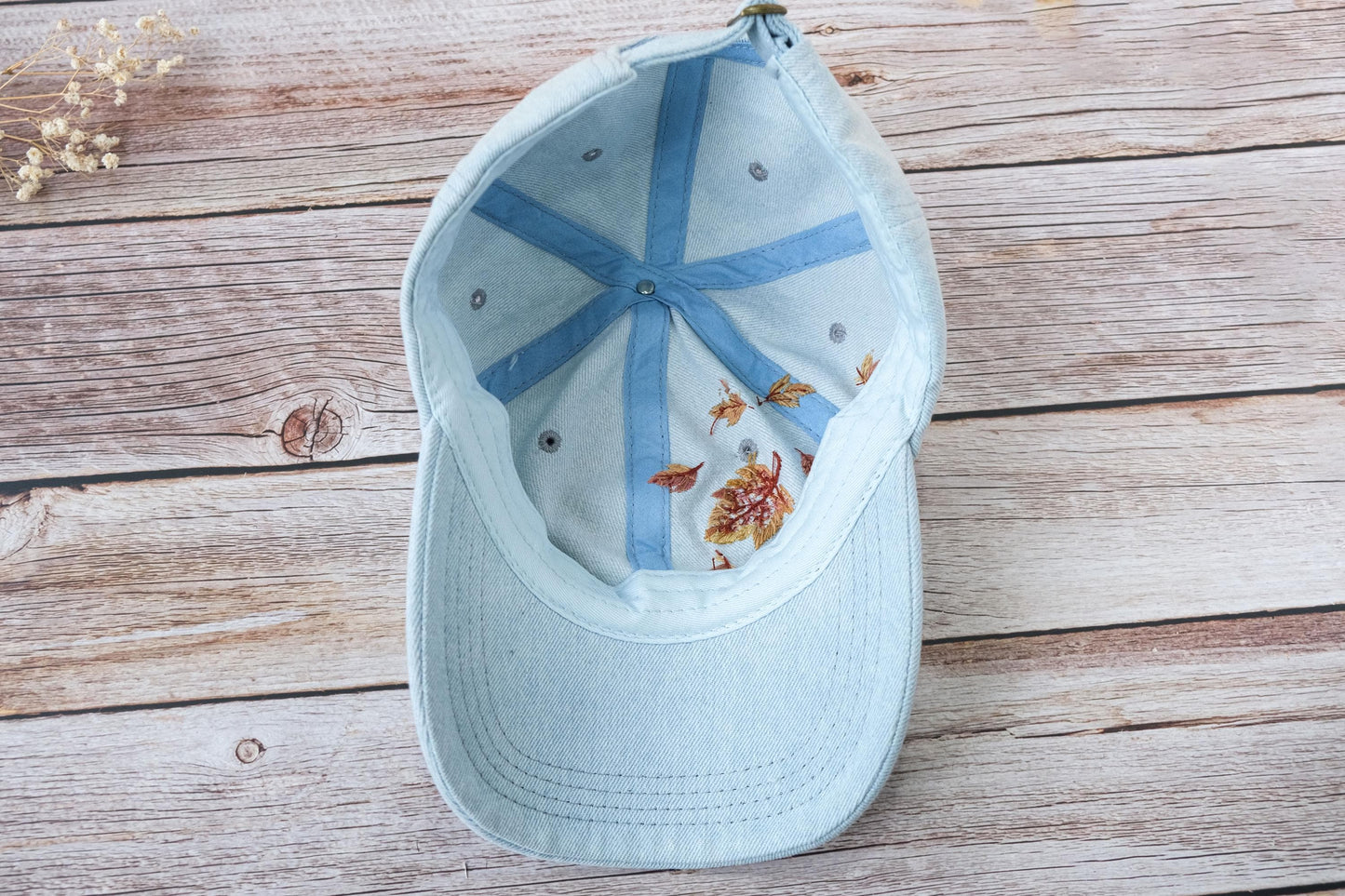 Autumn Leaves Embroidered Baseball Cap