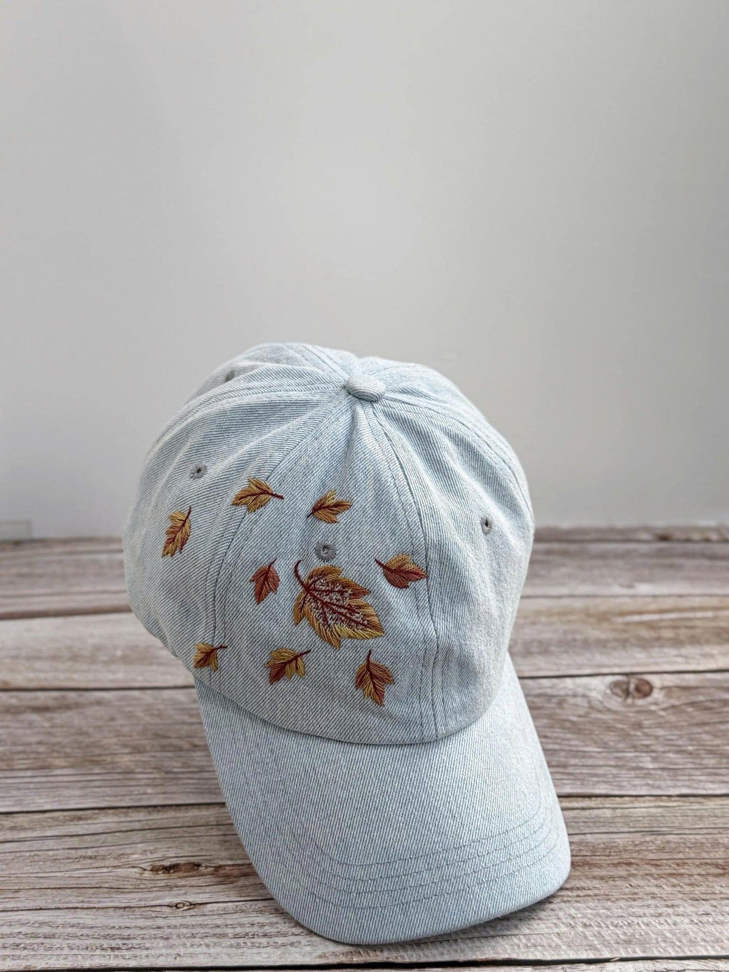 Autumn Leaves Embroidered Baseball Cap