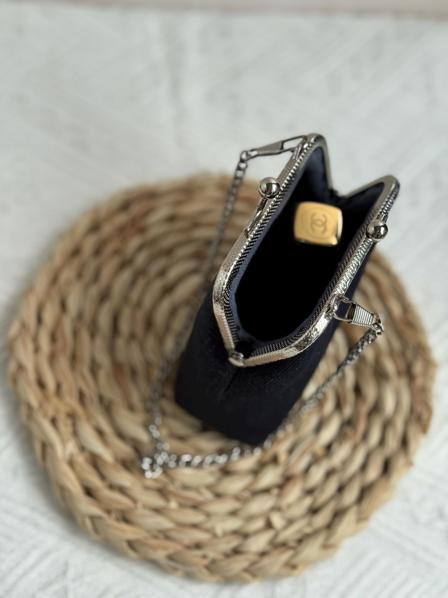 Embroidered Coin Purse with Bird Design
