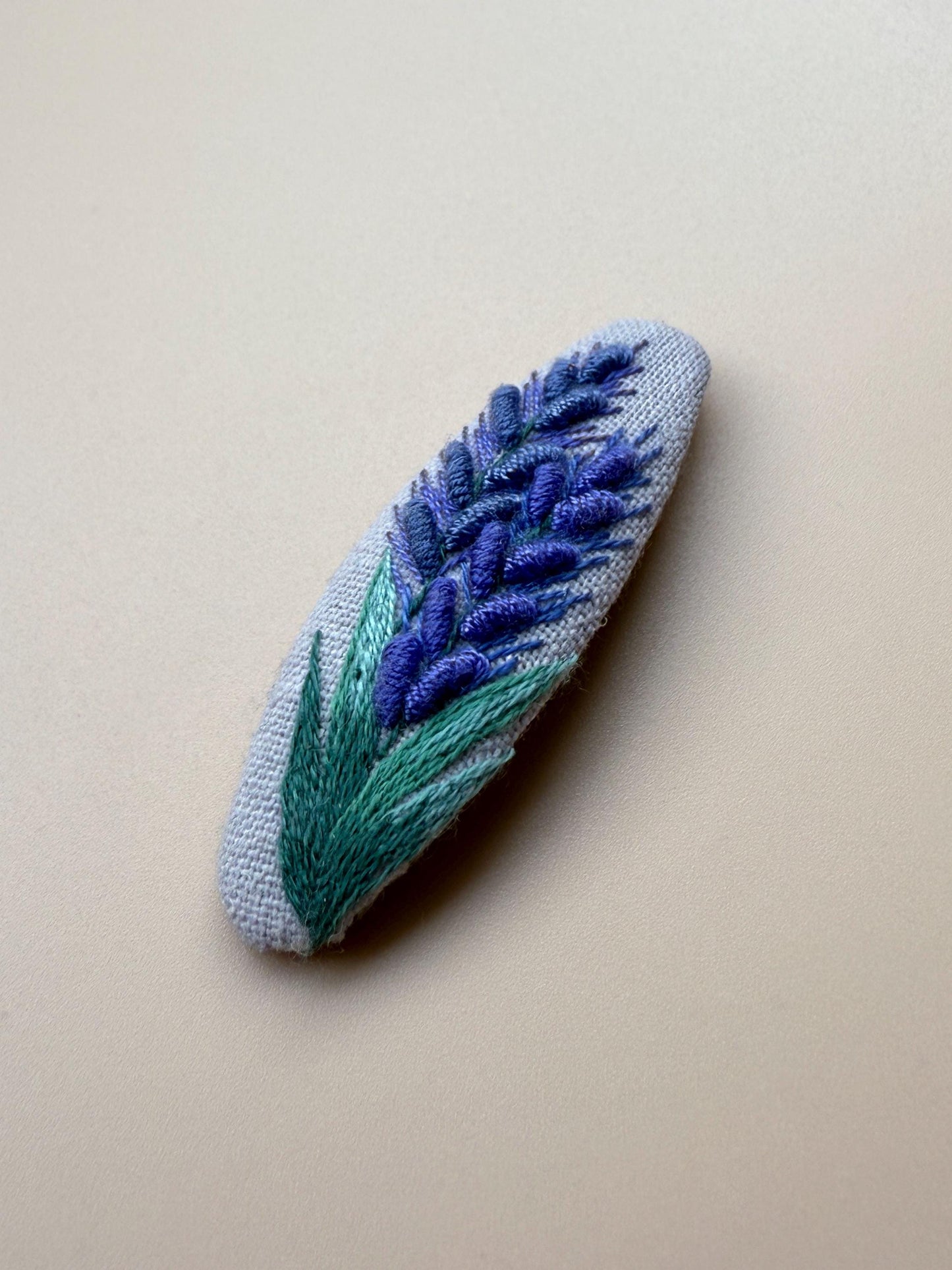 Flower Linen Hair Clips Handmade