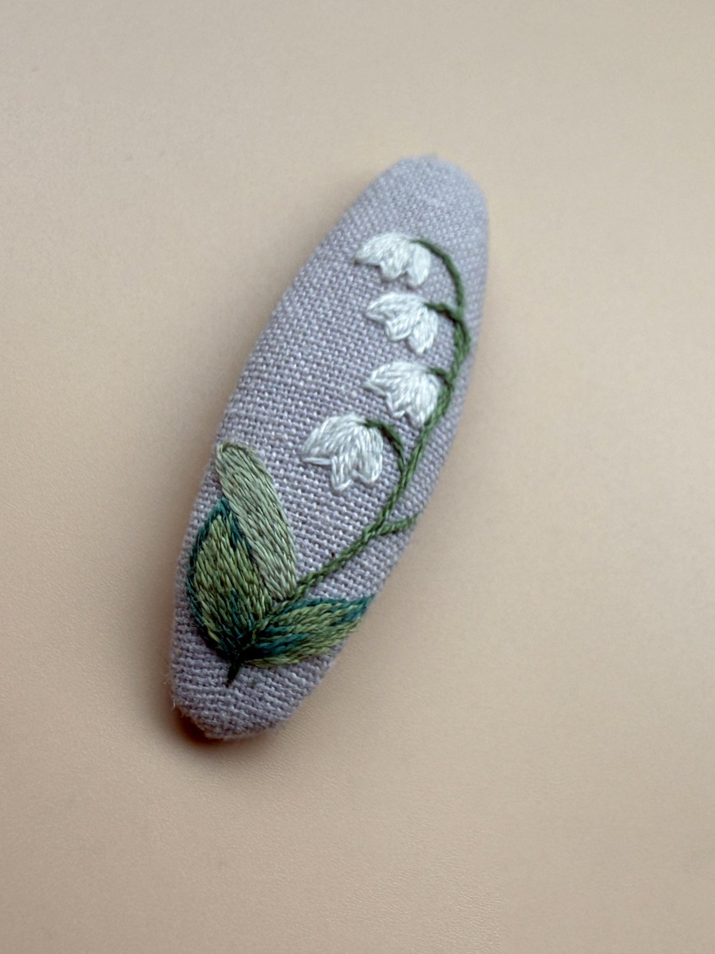 Flower Linen Hair Clips Handmade