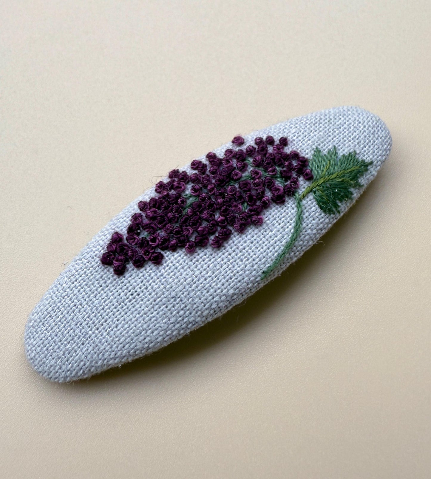Flower Linen Hair Clips Handmade