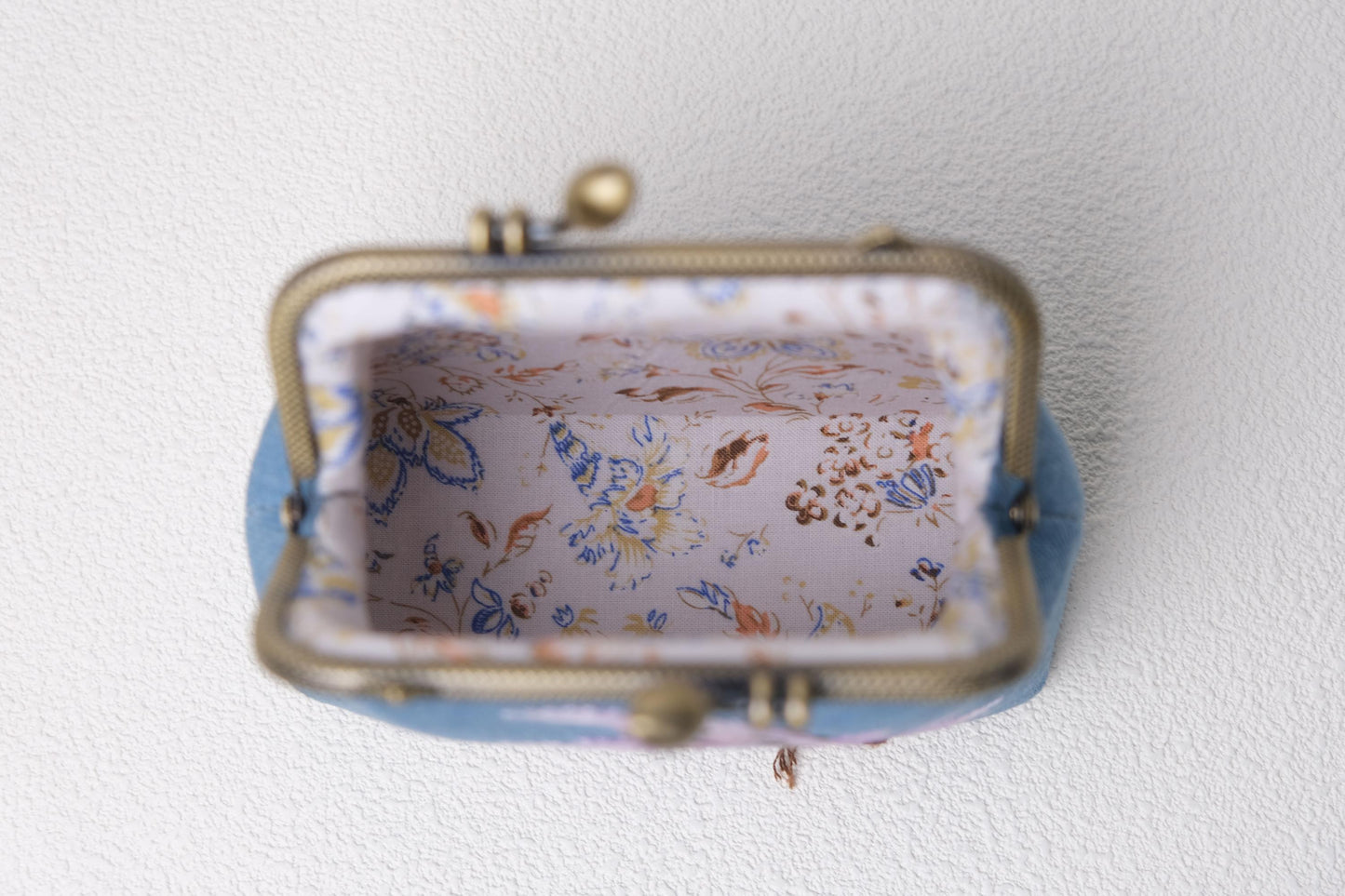 Hand Embroidered Lavender Coin Purse