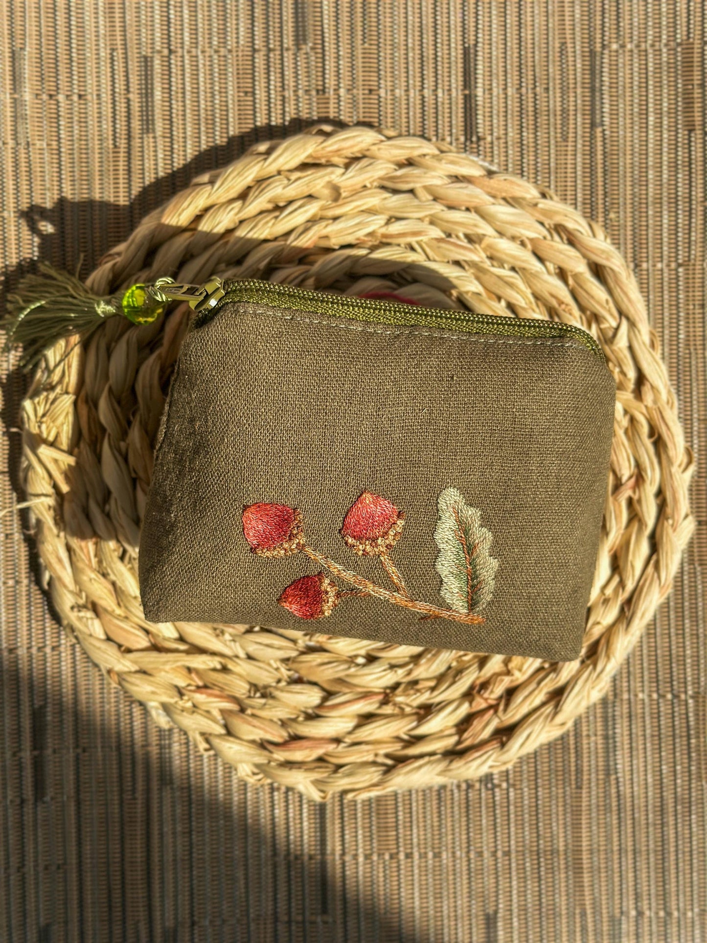 Mini Embroidered Cosmetic Bag