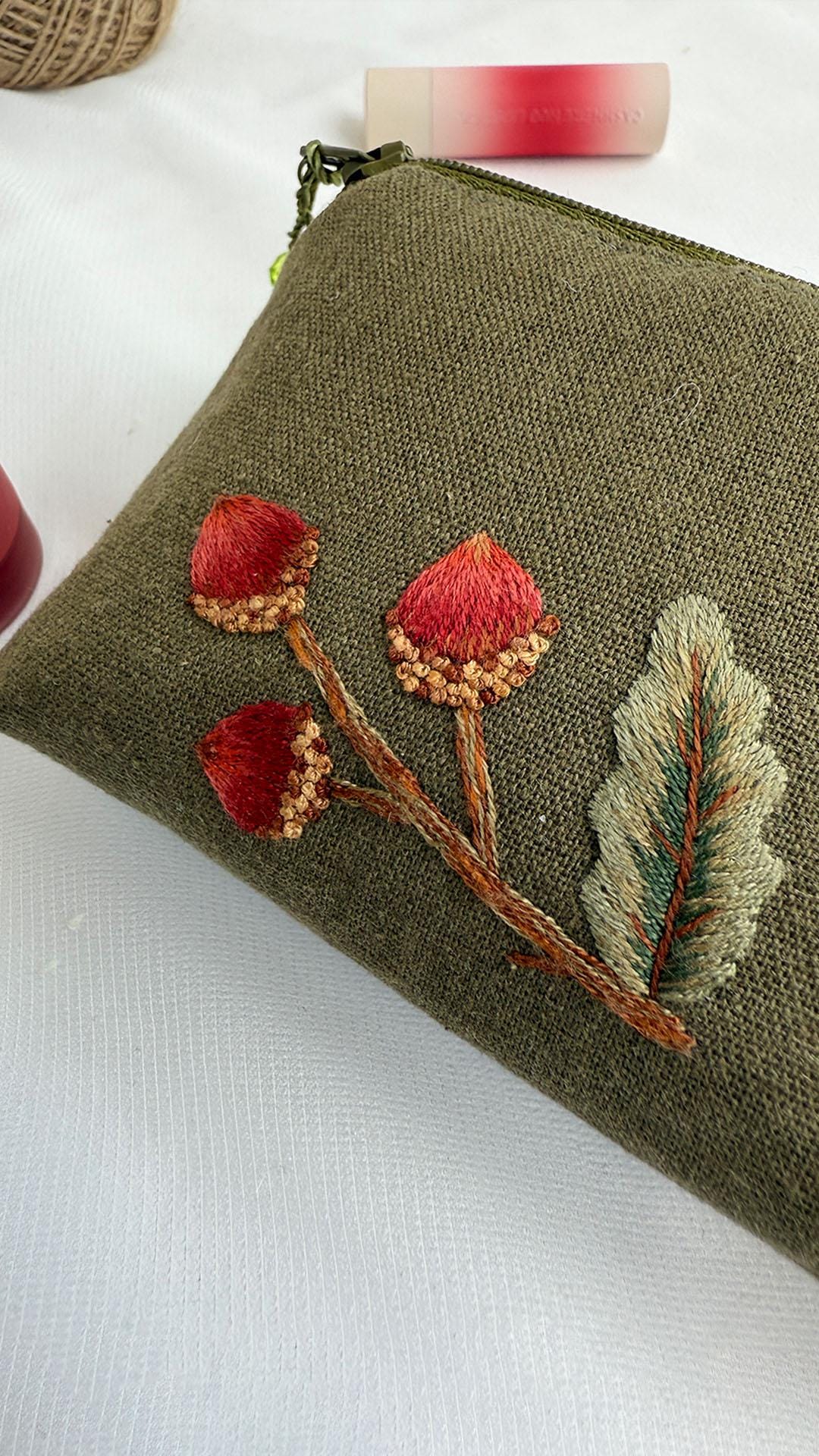 Mini Embroidered Cosmetic Bag
