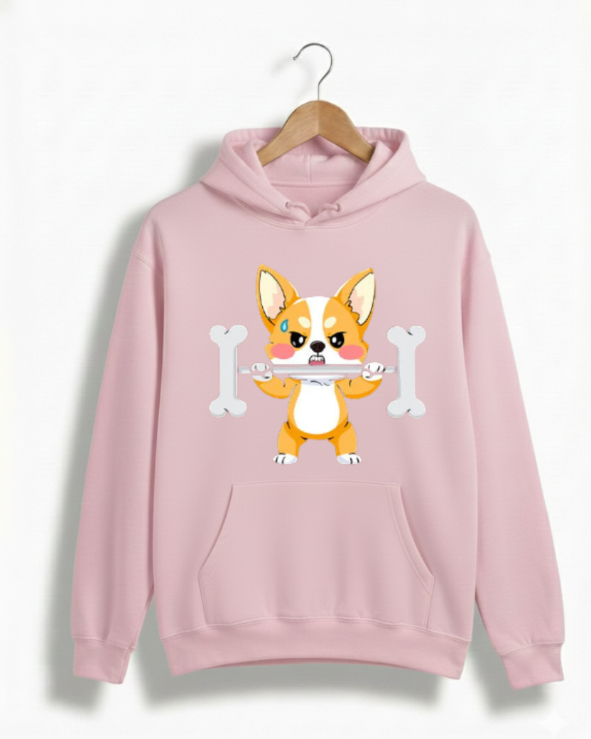 WEIGHTLIFTING CORGI GYM HOODIE