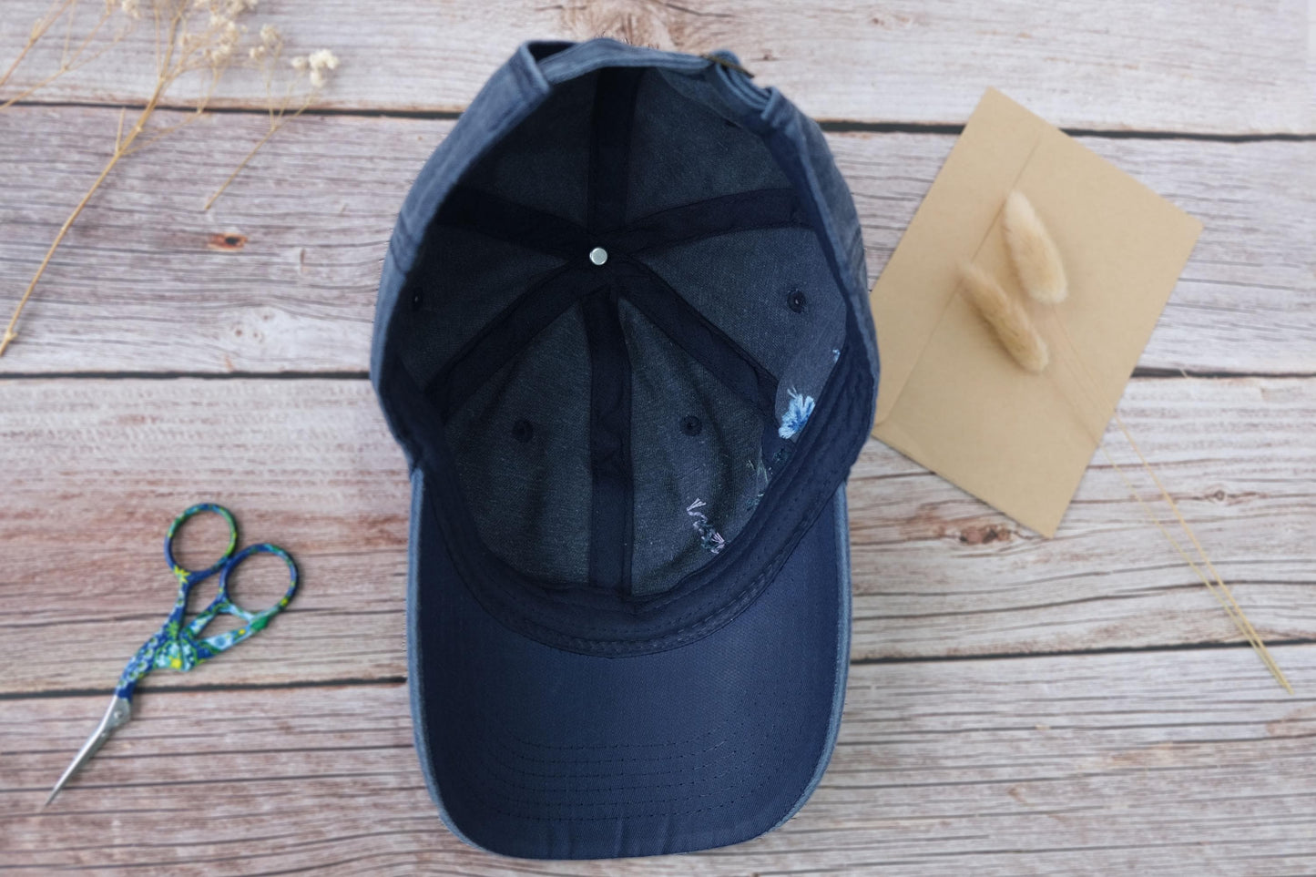 Vintage Style Embroidered Floral Baseball Cap