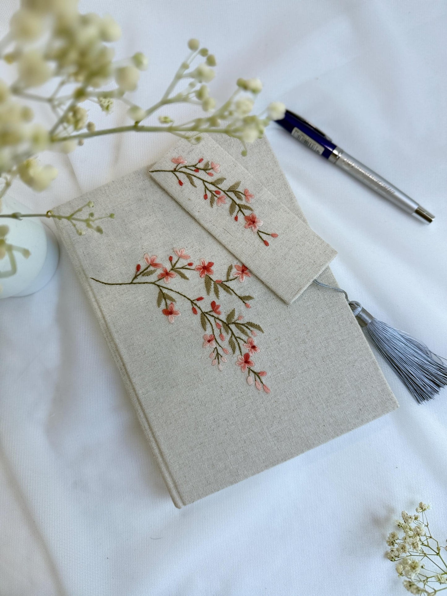Hand Embroidered Fabric Notebook