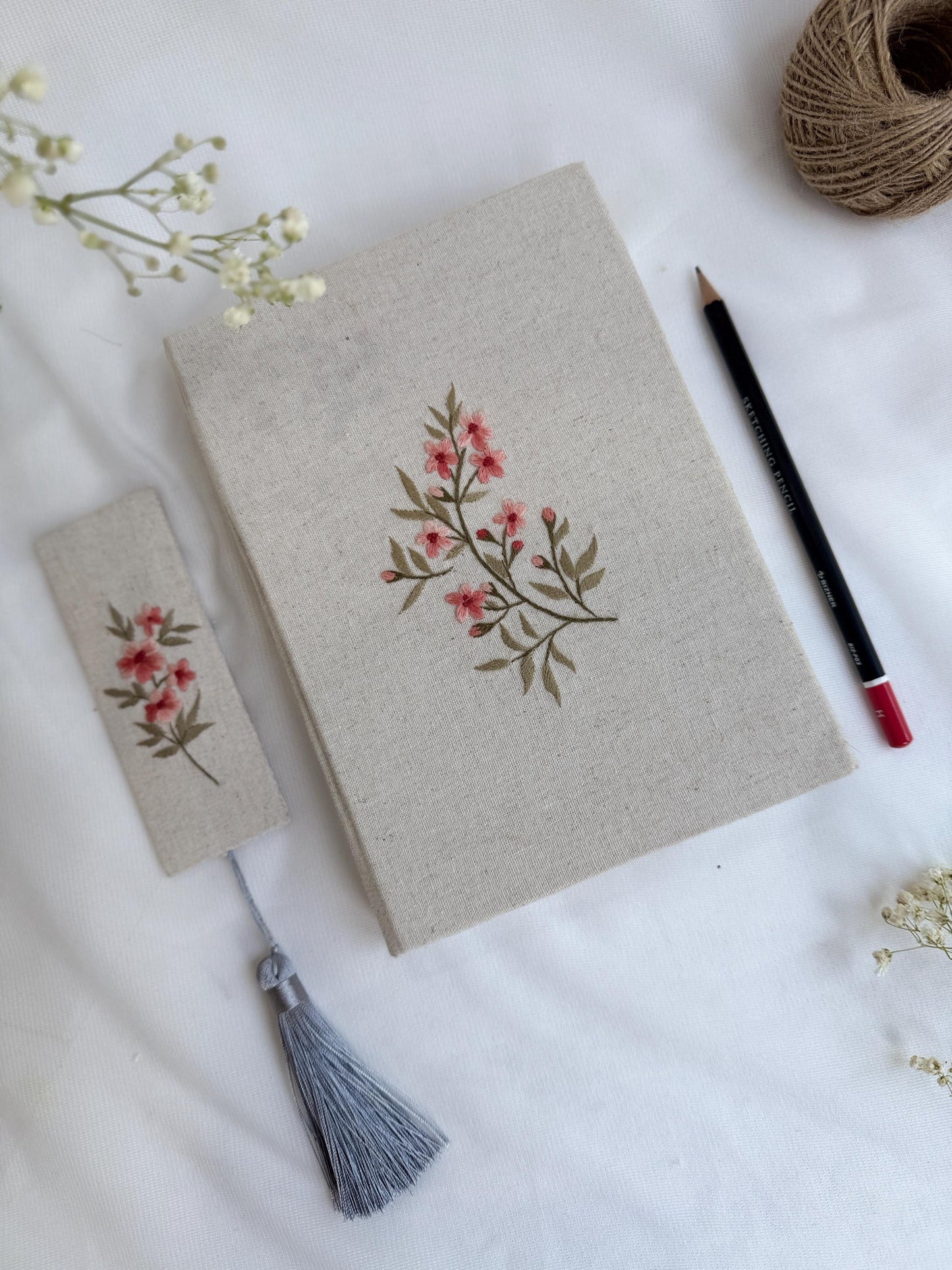 Hand Embroidered Fabric Notebook