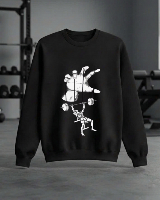 FUNNY BENCH PRESS GYM SWEATSHIRT