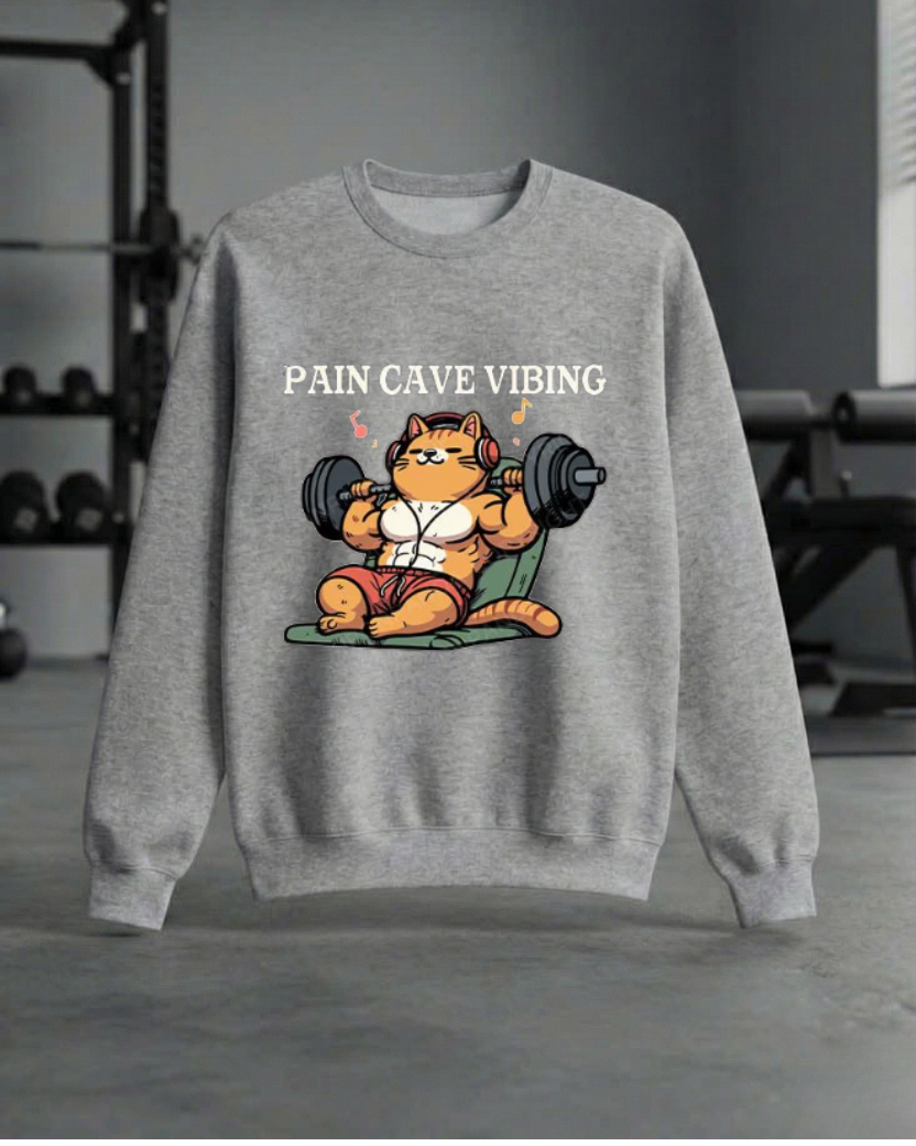 PAIN CAVE VIBING GYM SWEATSHIRT