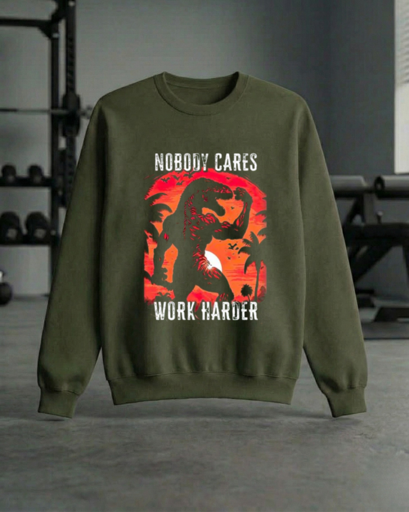 NOBODY CARES WORK HARDER GYM SWEATSHIRT