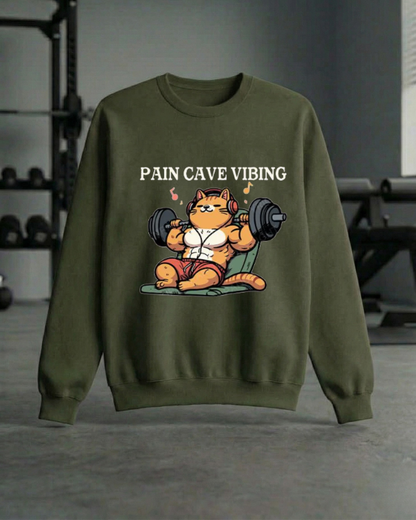 PAIN CAVE VIBING GYM SWEATSHIRT