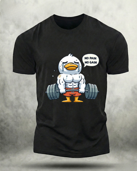 NO PAIN NO GAIN DUCK GYM SHIRT