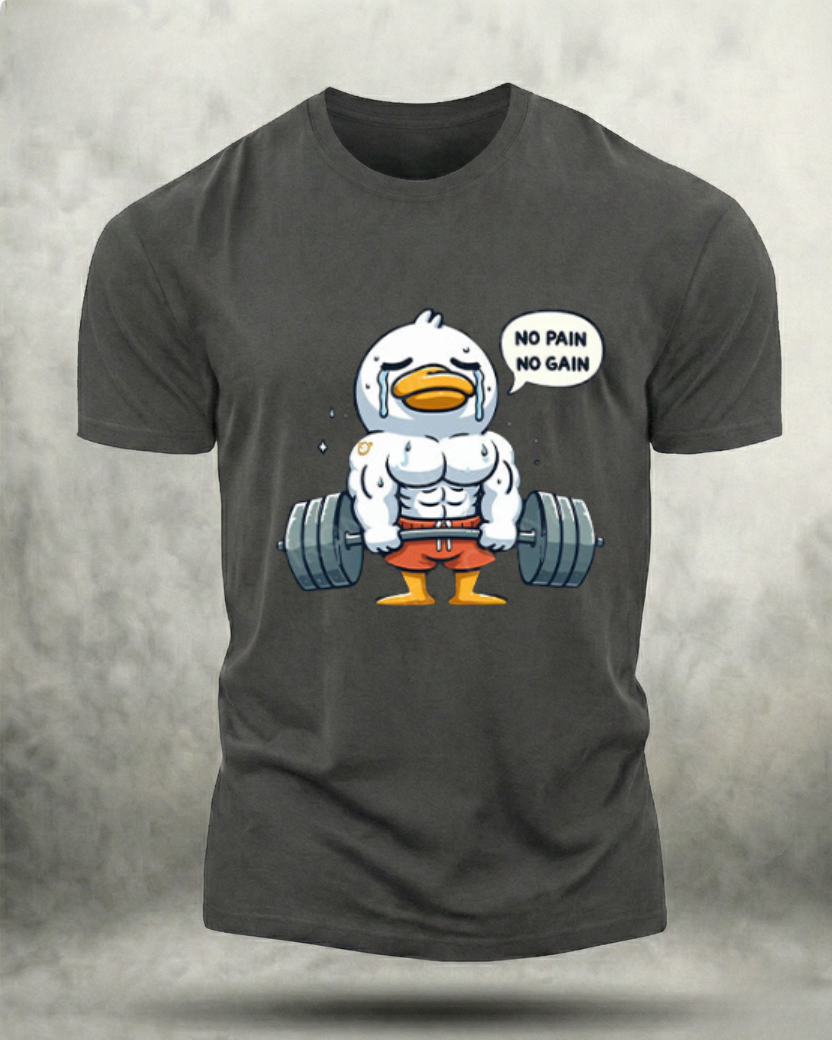 NO PAIN NO GAIN DUCK GYM SHIRT
