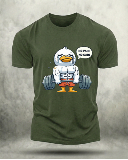 NO PAIN NO GAIN DUCK GYM SHIRT