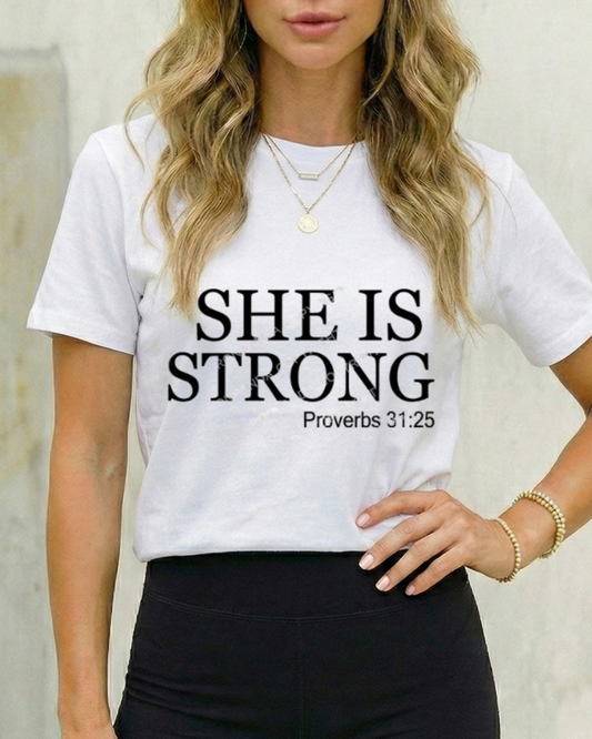 SHE IS STRONG GYM SHIRT