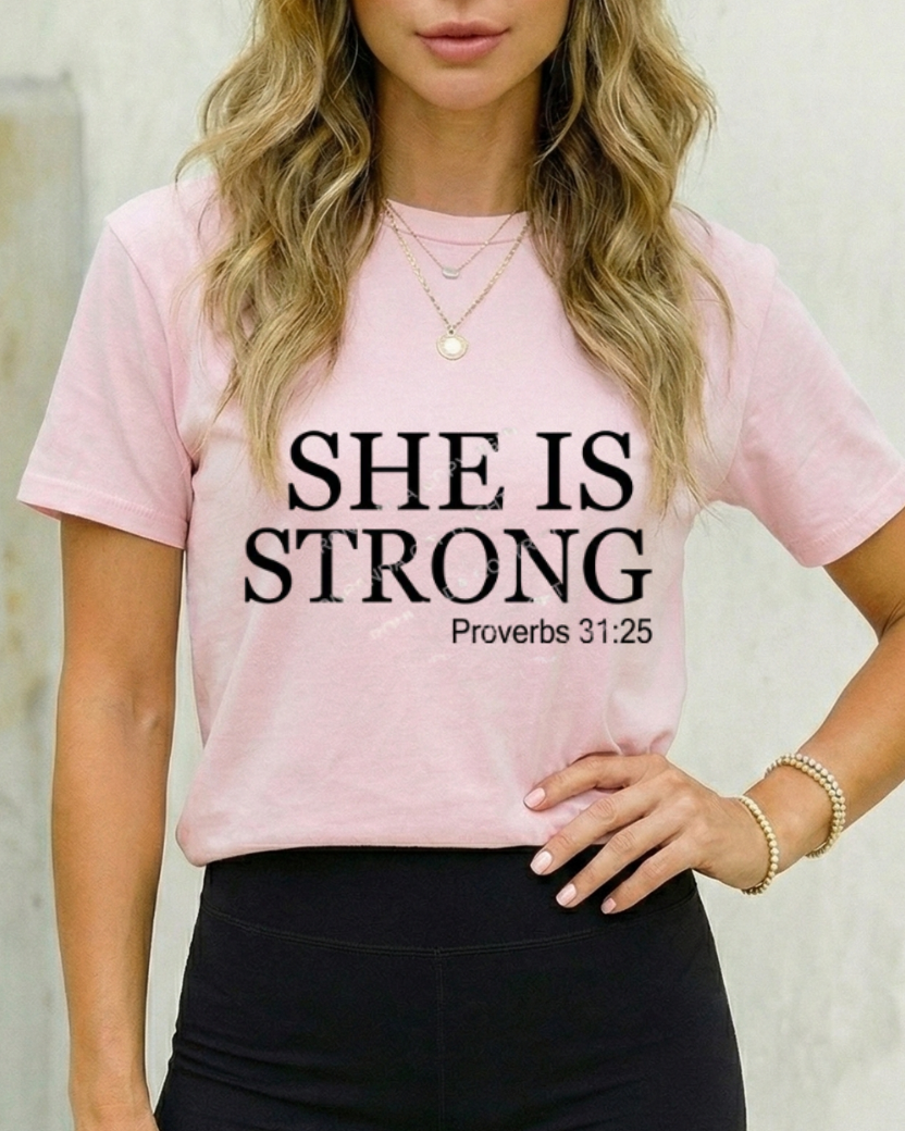 SHE IS STRONG GYM SHIRT