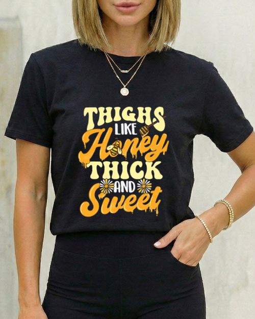 THIGHS LIKE HONEY THICK AND SWEET GYM SHIRT