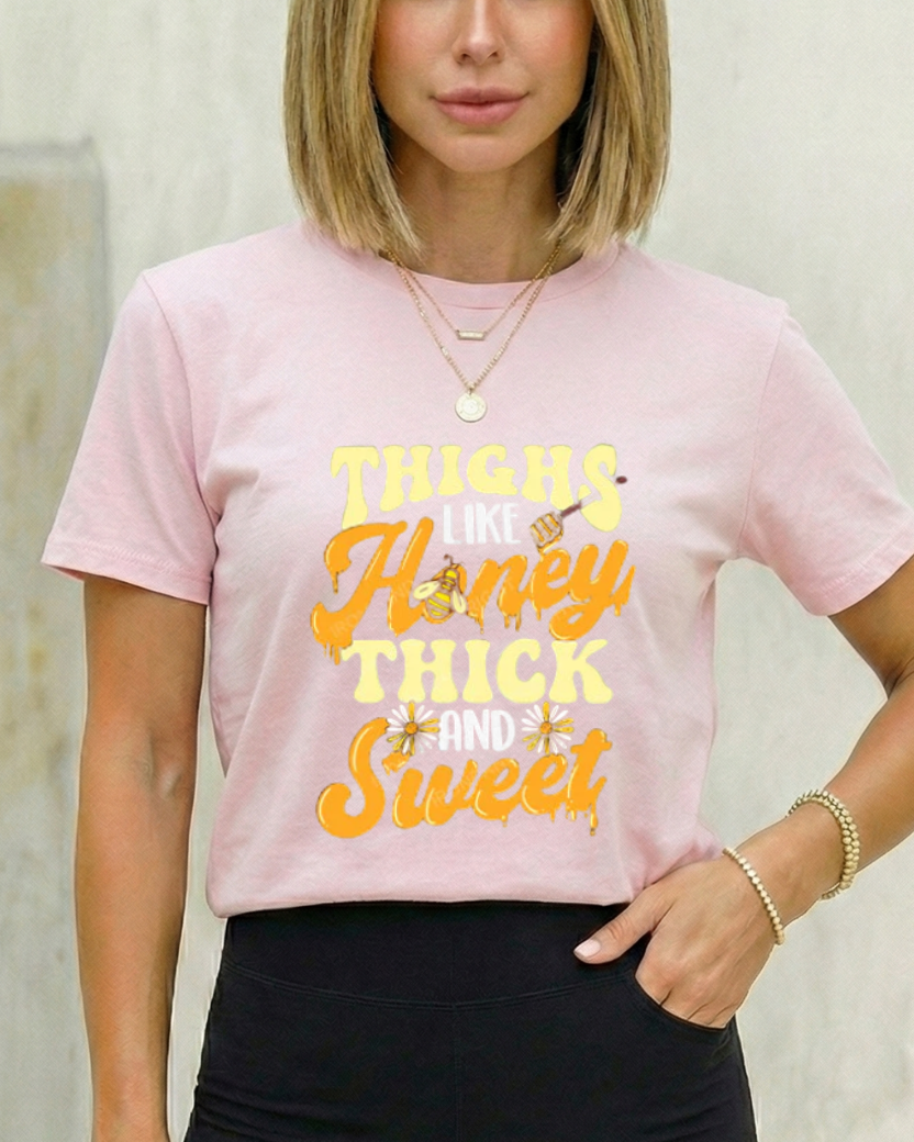THIGHS LIKE HONEY THICK AND SWEET GYM SHIRT