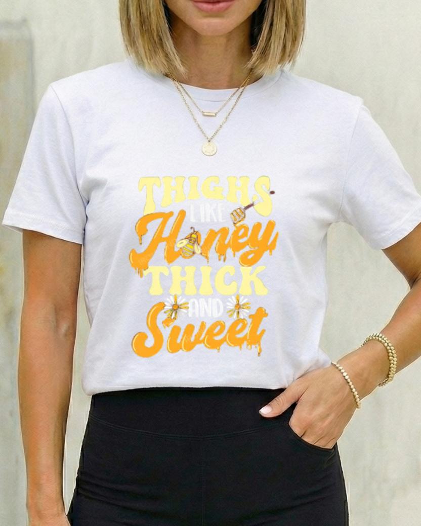 THIGHS LIKE HONEY THICK AND SWEET GYM SHIRT
