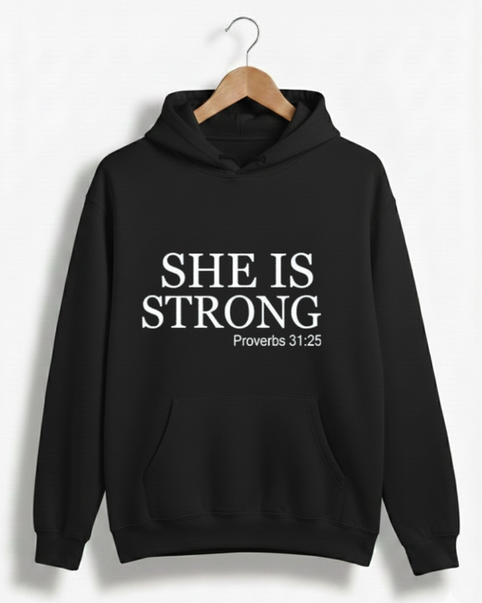 SHE IS STRONG GYM HOODIE