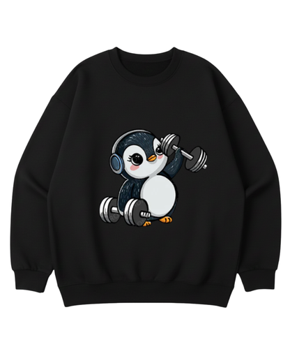 DUMBBELL PENGUIN CREWNECK SWEATSHIRT