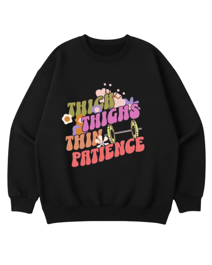 I WORKOUT BECAUSE MY HUSBAND IS HOT WOMEN'S OVERSIZED CREWNECK SWEATSHIRT