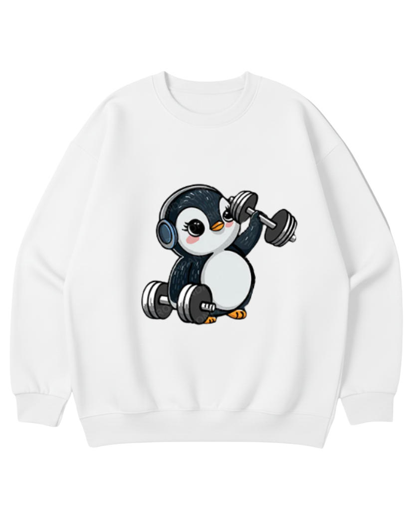DUMBBELL PENGUIN CREWNECK SWEATSHIRT
