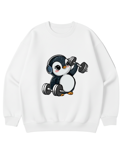 DUMBBELL PENGUIN CREWNECK SWEATSHIRT