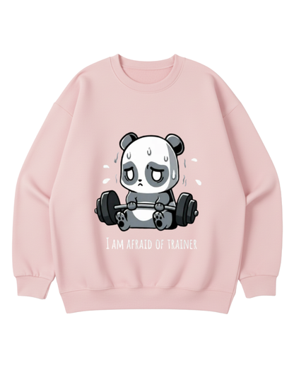 I AM AFRAID OF TRAINER OVERSIZED CREWNECK SWEATSHIRT