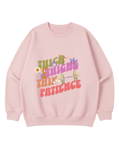 I WORKOUT BECAUSE MY HUSBAND IS HOT WOMEN'S OVERSIZED CREWNECK SWEATSHIRT