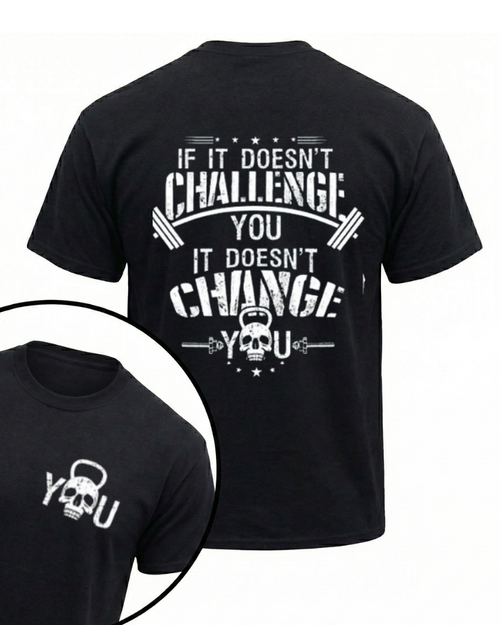 IF IT DOESN'T CHALLENGE YOU GYM SHIRT