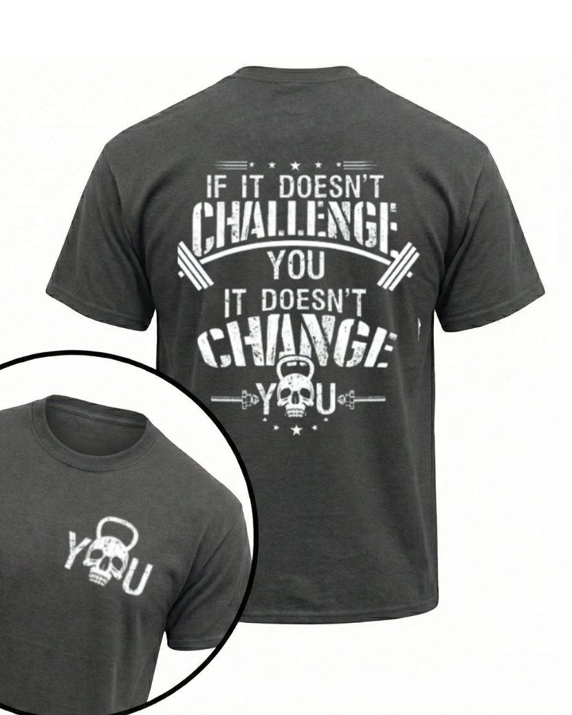 IF IT DOESN'T CHALLENGE YOU GYM SHIRT
