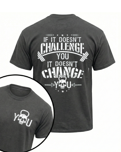 IF IT DOESN'T CHALLENGE YOU GYM SHIRT