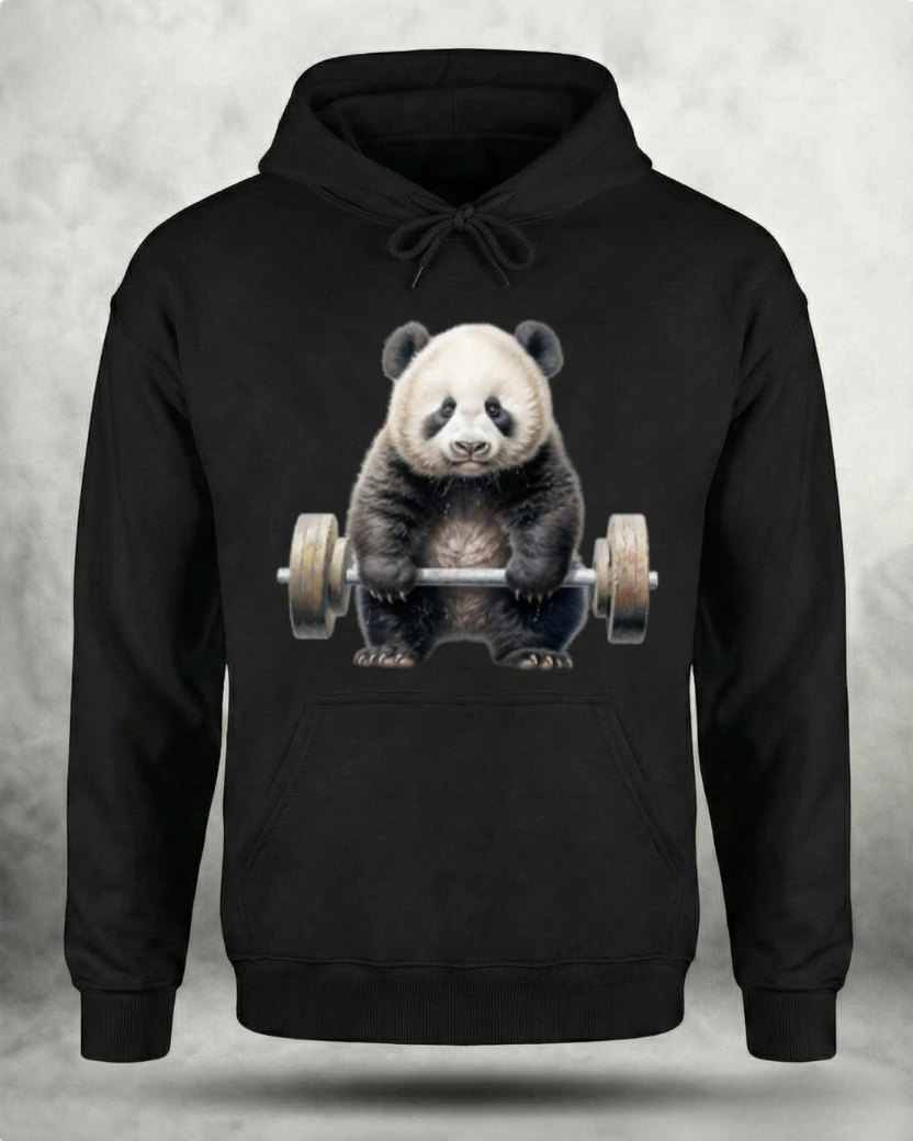 WEIGHTLIFTING PANDA GYM HOODIE