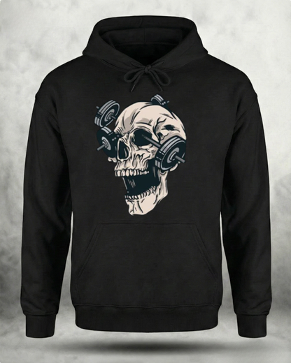 BARBELL SKULL GYM HOODIE