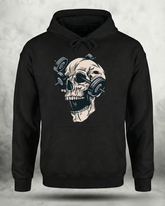 BARBELL SKULL GYM HOODIE