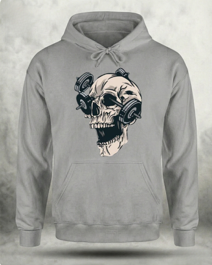 BARBELL SKULL GYM HOODIE