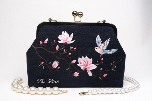 Custom Embroidered Clutch Bag with Name