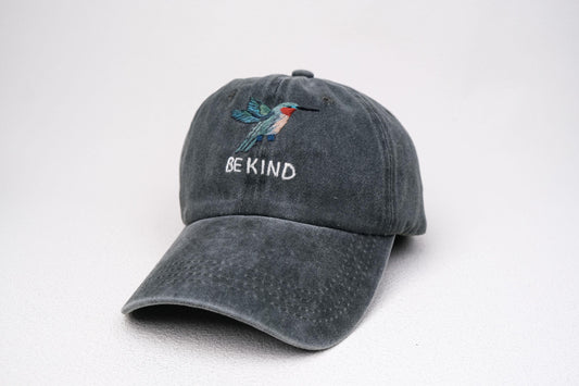 Embroidered Bird Dad Hat