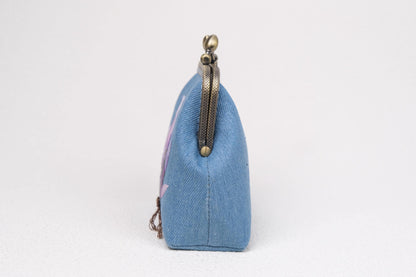 Hand Embroidered Lavender Coin Purse