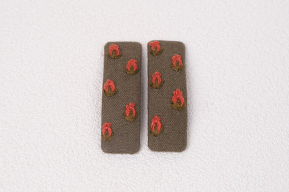Hand Embroidered Floral Hair Clips