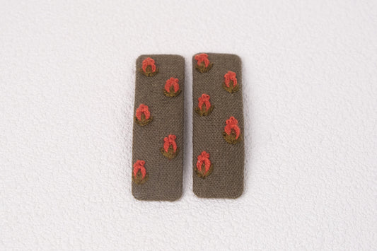 Hand Embroidered Floral Hair Clips