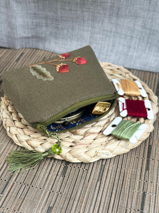 Mini Embroidered Cosmetic Bag