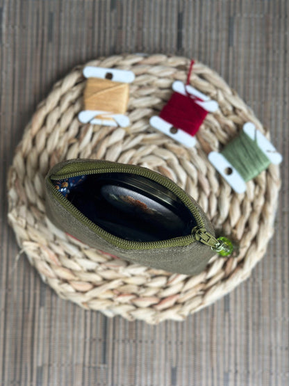 Mini Embroidered Cosmetic Bag