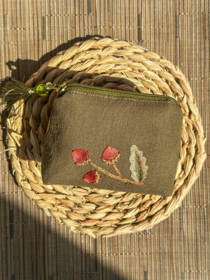 Mini Embroidered Cosmetic Bag