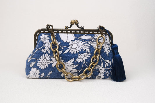 Floral Round Purse & Vintage Frame Bag