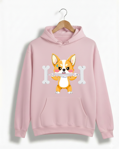 WEIGHTLIFTING CORGI GYM HOODIE
